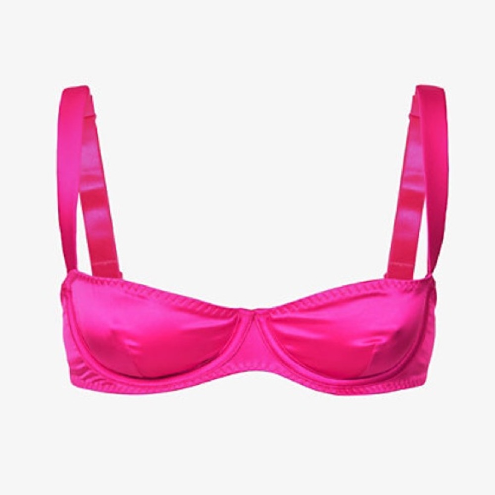 SKIMS - Woven Shine Balconette Bra (Raspberry)